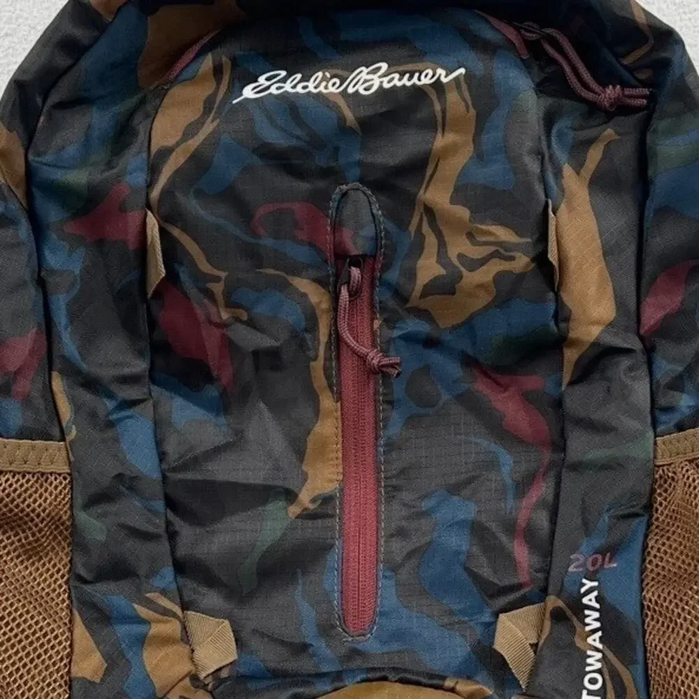 Eddie Bauer Stowaway 20L Backpack Camo Print Lightweight Hiking Packable Bag